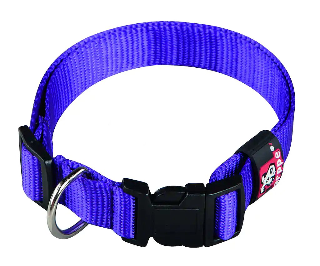 Arppe Collar de nylon regulable color purpura pequeño talla 10 arppe