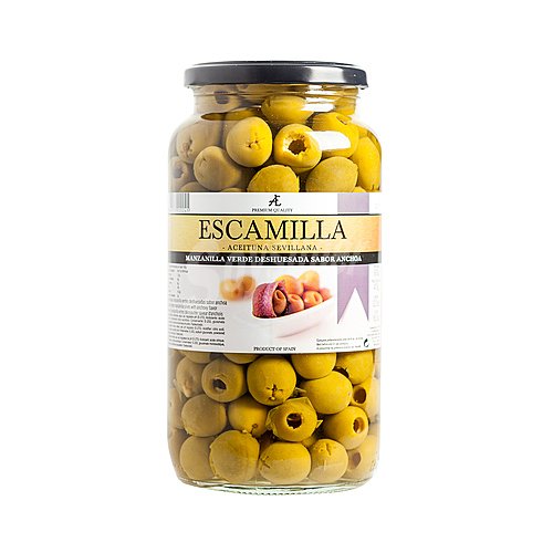 Escamilla Aceitunas verdes Manzanilla deshuesadas sabor anchoa escamilla