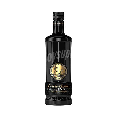 Puerto DE indias Ginebra cítrica premium tipo dry gin, elaborada en Sevilla puerto DE indias Pure black