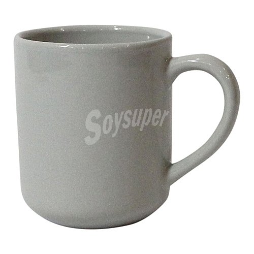 Taza de gres color gris 0,3 litros de capacidad, actuel.