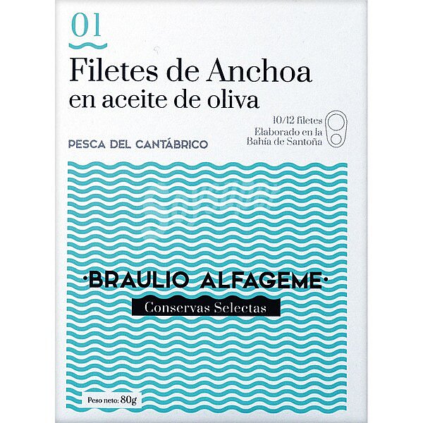 Filetes de anchoas en aceite de oliva