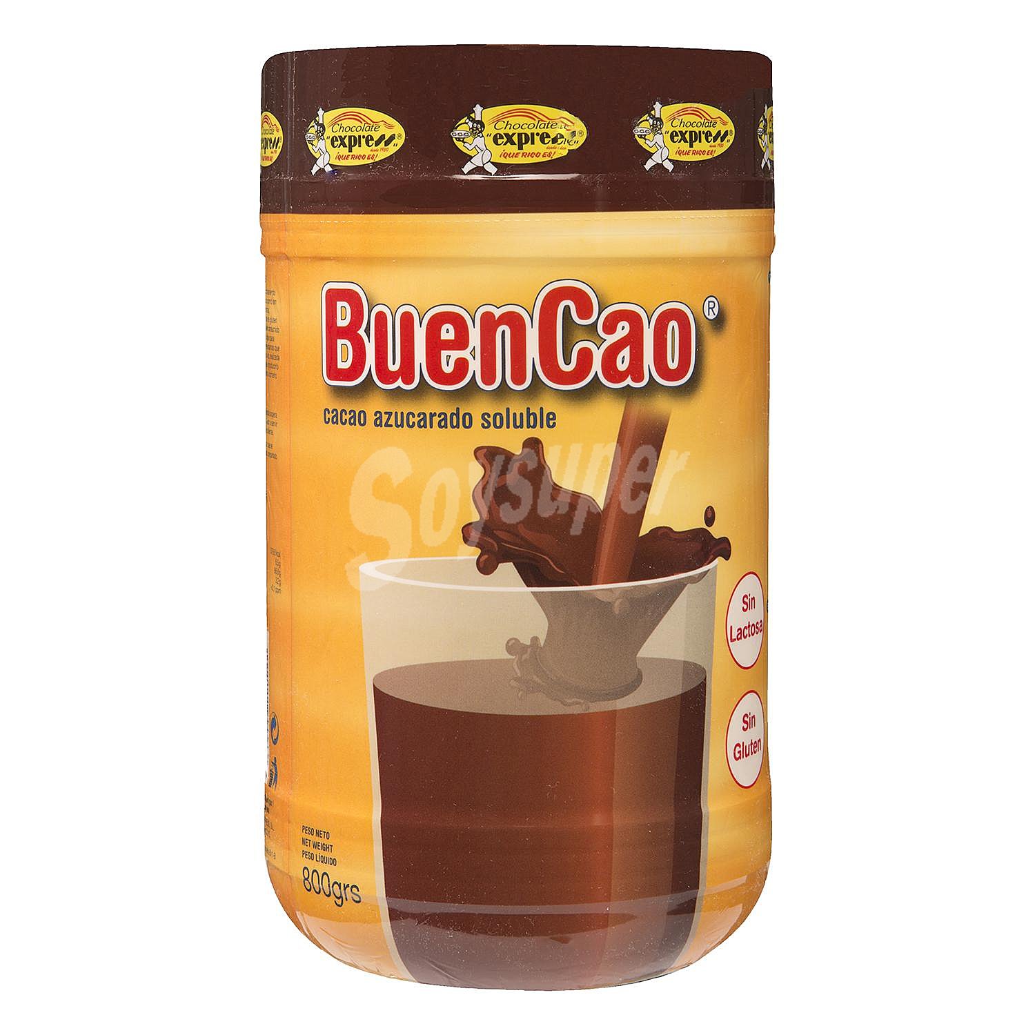 Cacao azucarado soluble sin gluten y sin lactosa