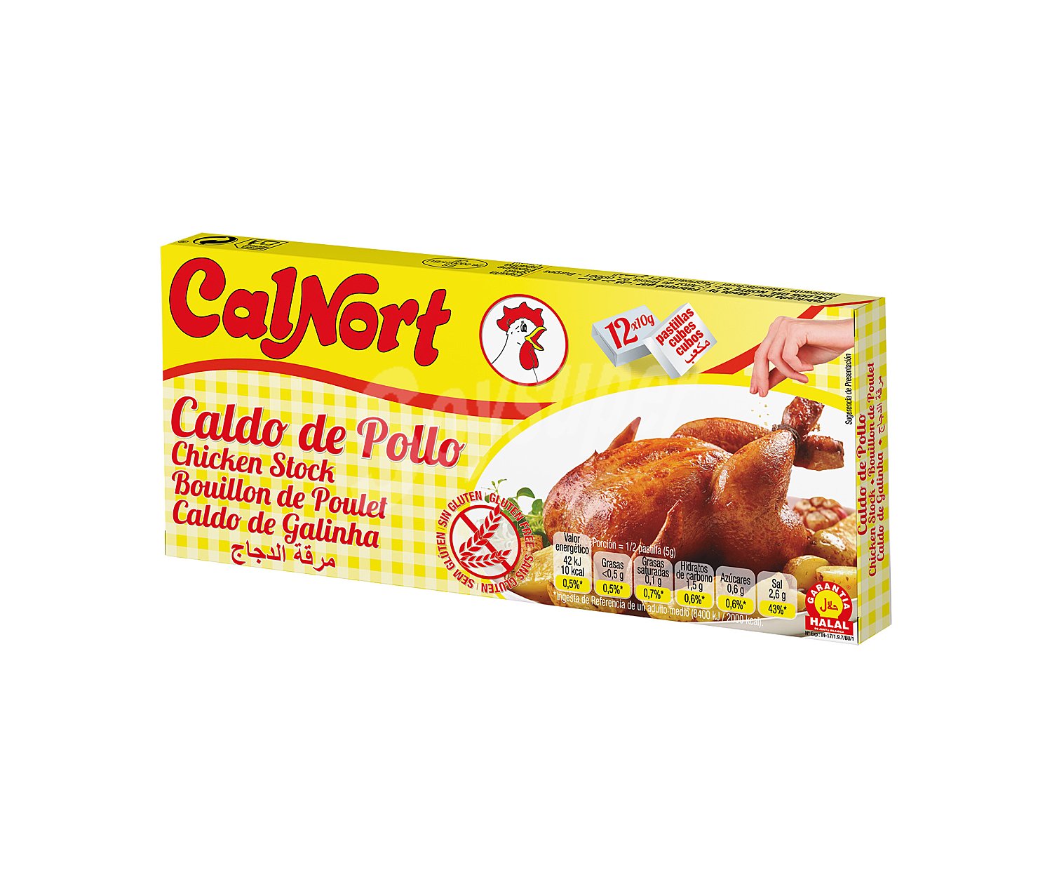 Pastillas de caldo de pollo deshidratado, con garantia Halal