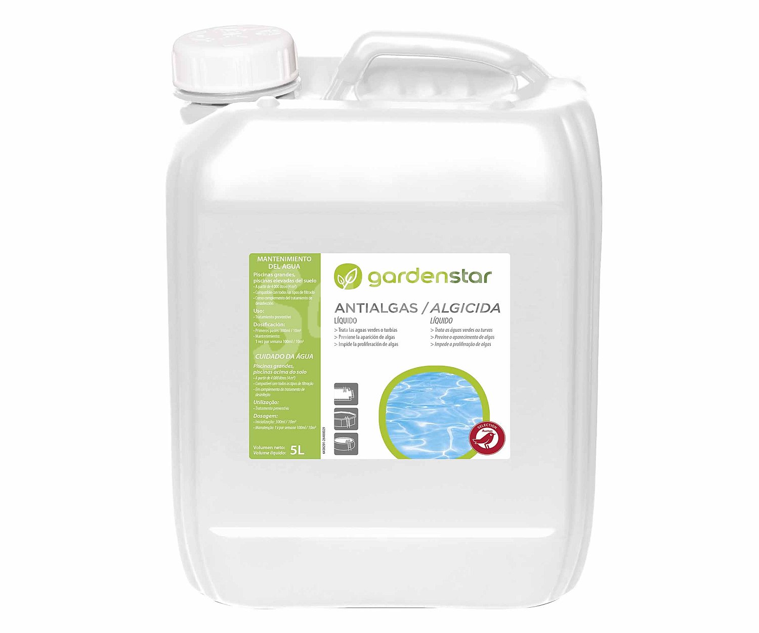 Antialgas concentrado 5L piscina,