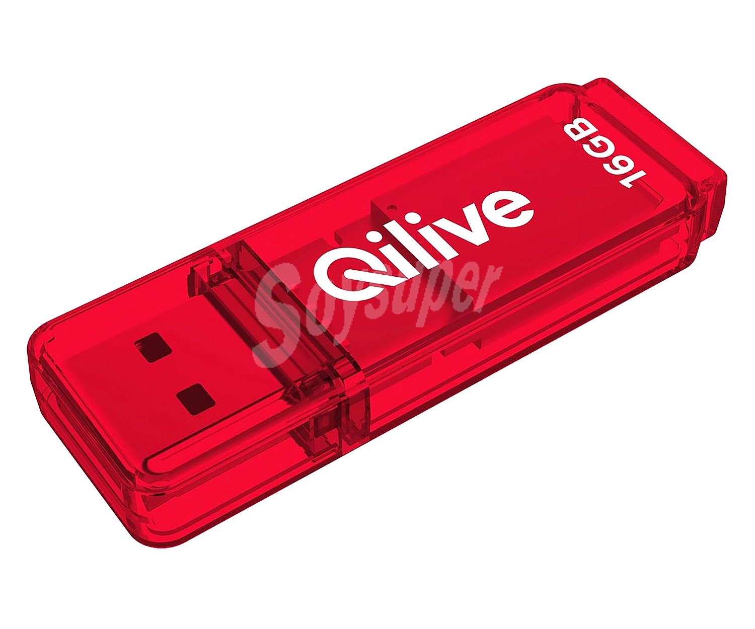 Memoria USB 16GB Usb 2.0, color rojo Q.8391