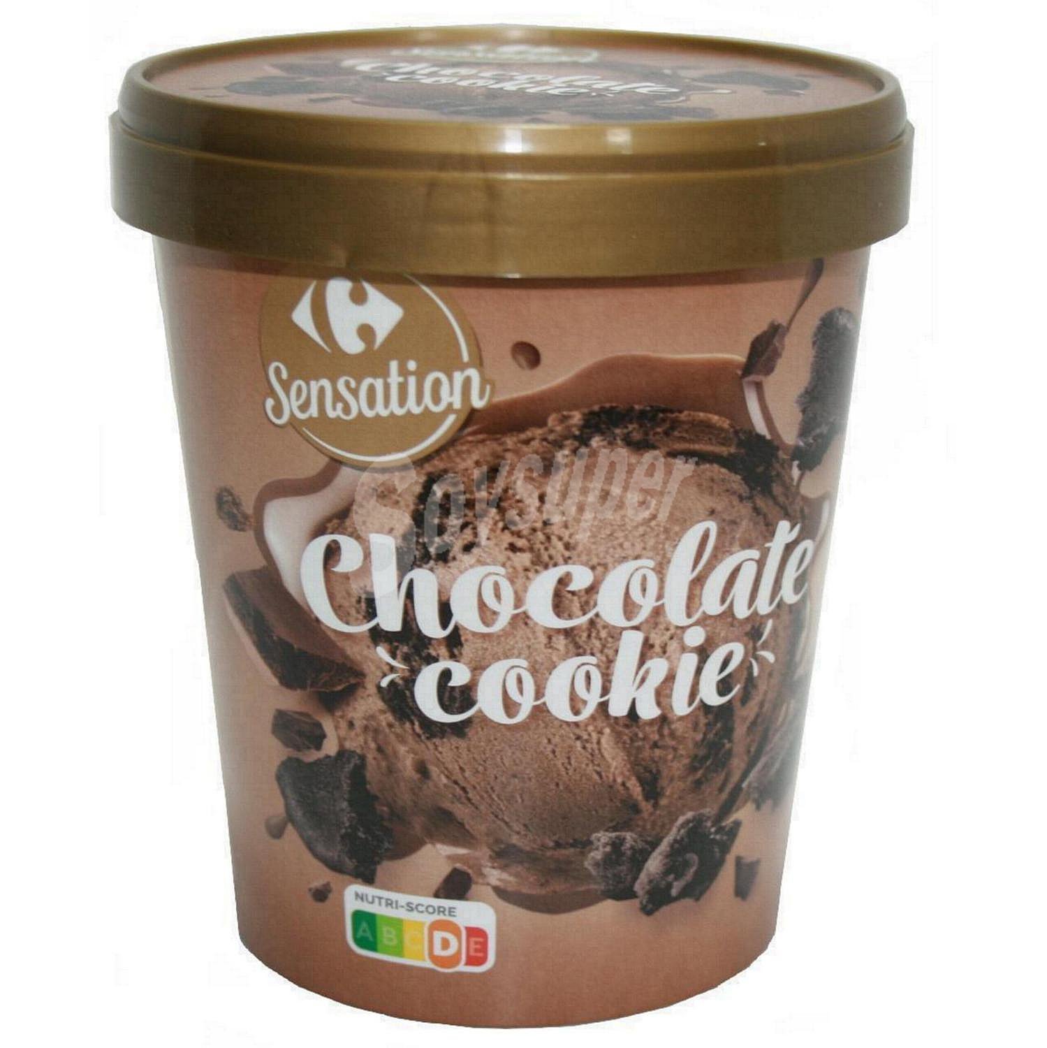 Helado chocolate cookies Sensation Carrefour