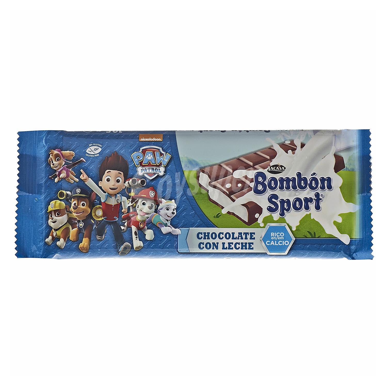 Paw Patrol Bombón Sport chocolate con leche sin gluten