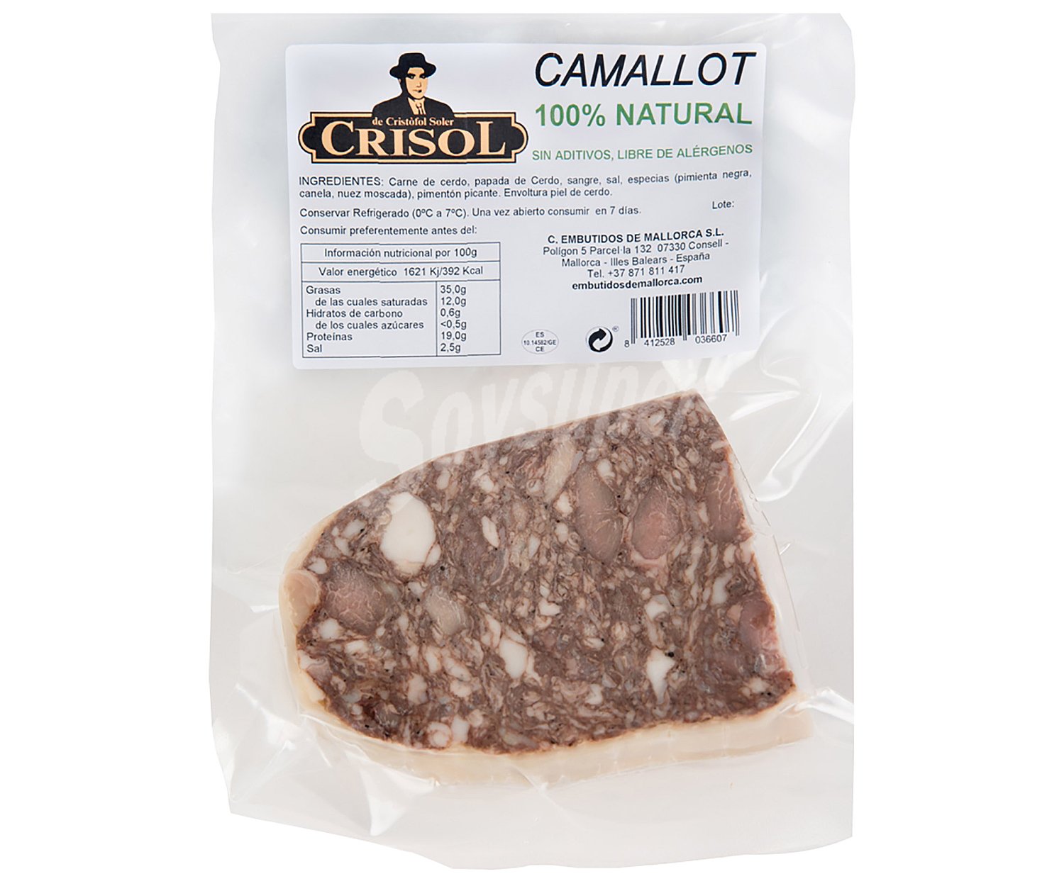 Camallot en porciones, elaborado con ingredientes 100% naturales