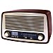 Radio de sobremesa estilo retro sunstech RPR4000WD, AM / FM, reloj, alarma, usb, lector tarjetas, aux