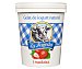 Tarrina de helado de yogurt natural con sabor a fresa