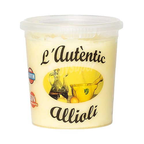 L'auténtic Allioli tradicional, elaborado sin conservantes ni gluten l'autèntic