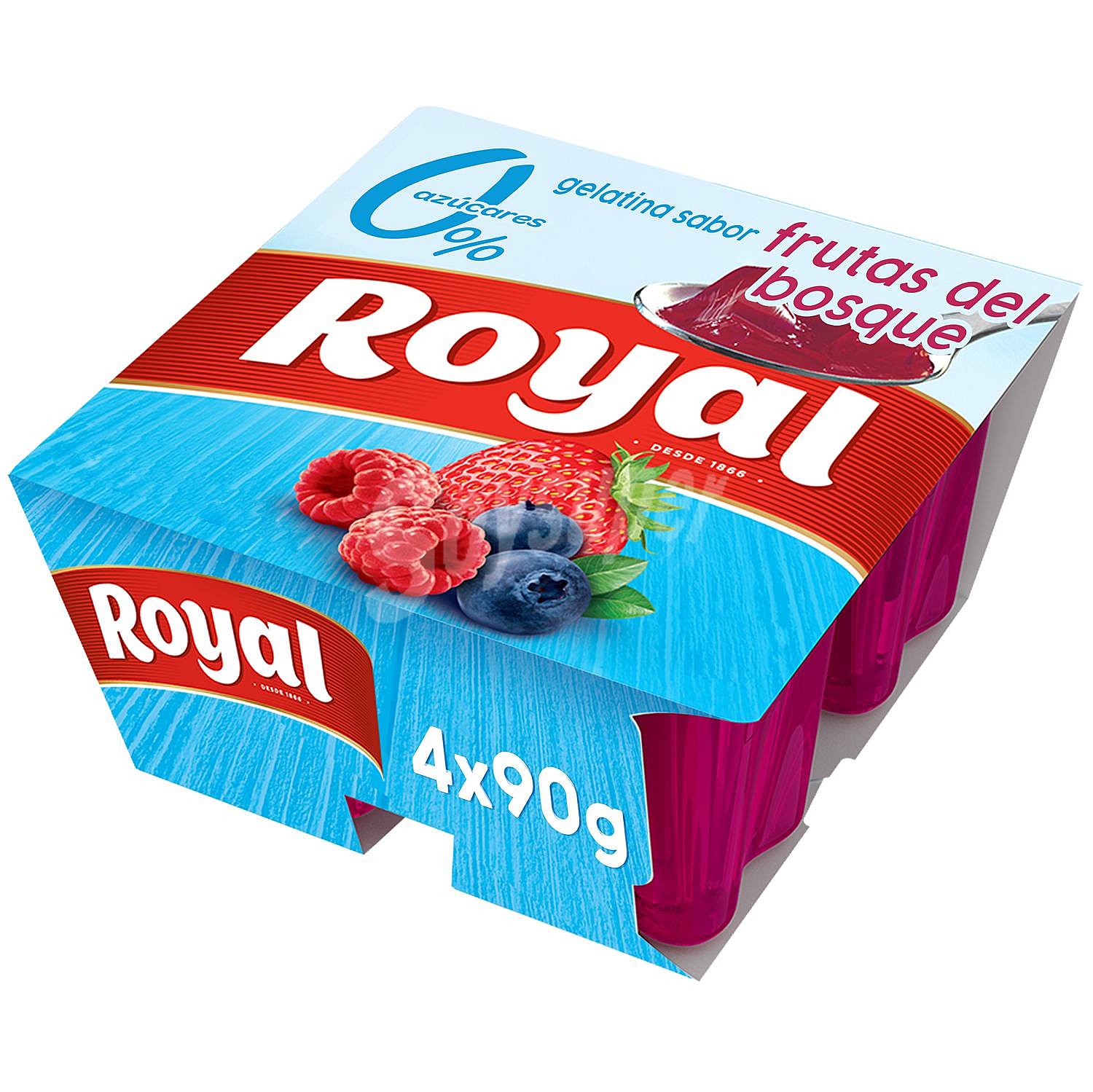 Gelatina sabor frutos del bosque sin azúcar Royal