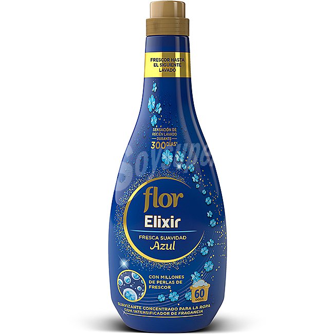 Suavizante concentrado, fresca suavidad azul Elixir