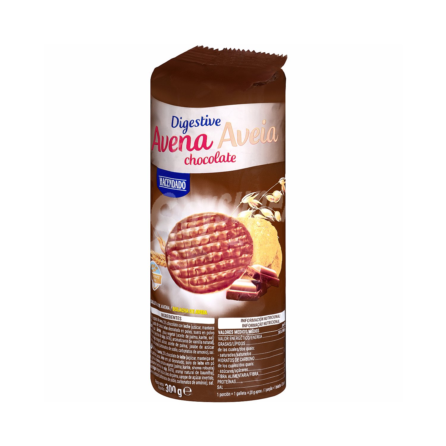 Galletas Digestive avena con chocolate