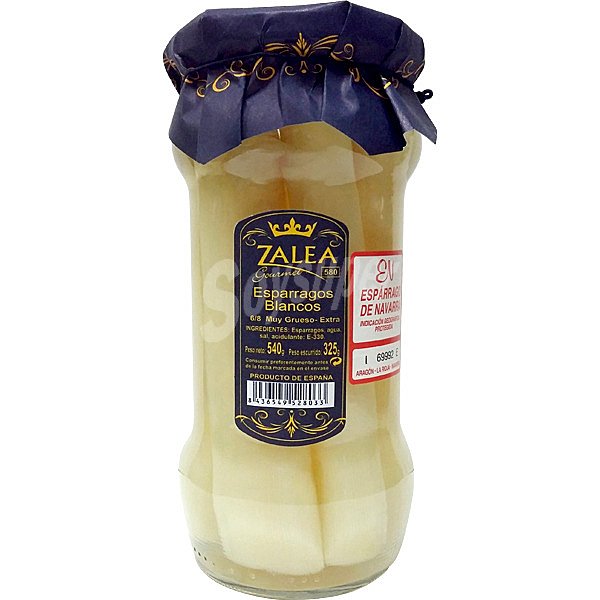 Gourmet espárragos blancos 6-8 piezas frasco 325 g neto escurrido