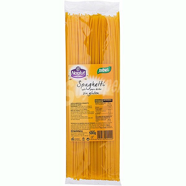 Pasta alimenticia spaghetti sin gluten