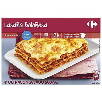 Lasaña boloñesa Carrefour