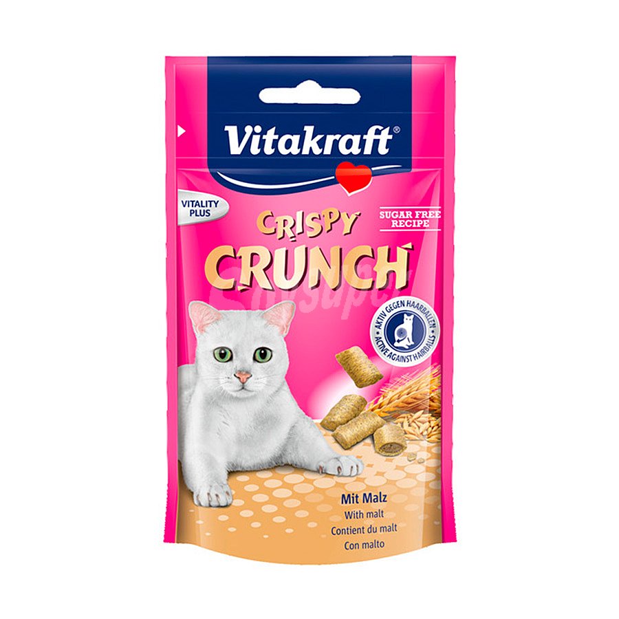 Snacks para gatos adultos para prevención de bolas de pelo vitalkraft