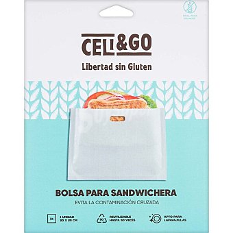 Bolsa para sandwichera 20 x 25 cm evita la contaminación cruzada