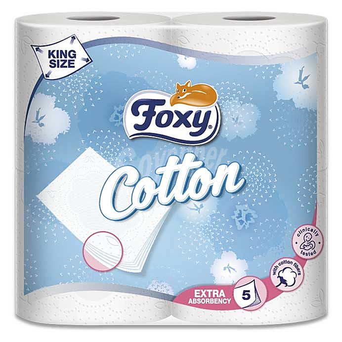 Papel higiénico 5 capas foxy Cotton