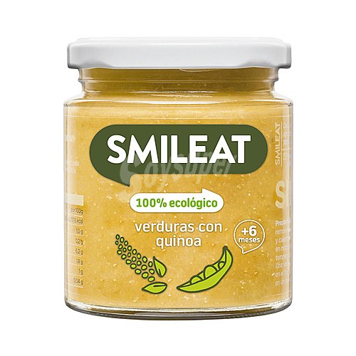 Smileat Tarrito de verduras ecológicas con quinoa, a partir de 6 meses smileat