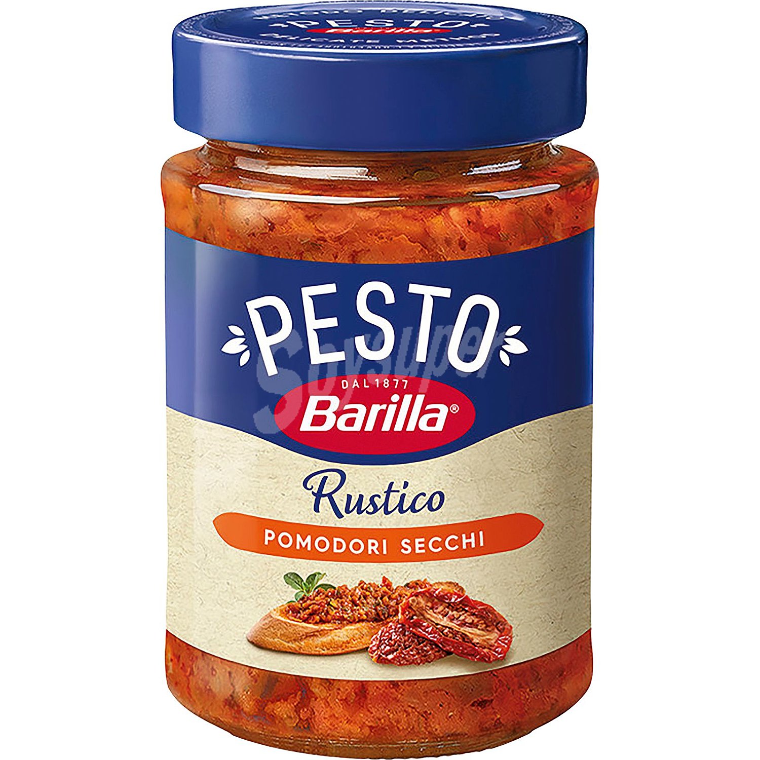 Salsa pesto rústico con tomates secos