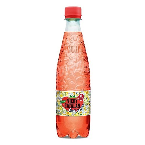 Fruit agua mineral natural con gas sabor fresa