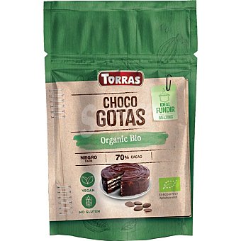 Organic Bio choco gotas 70% cacao ecológicas ideal para fundir