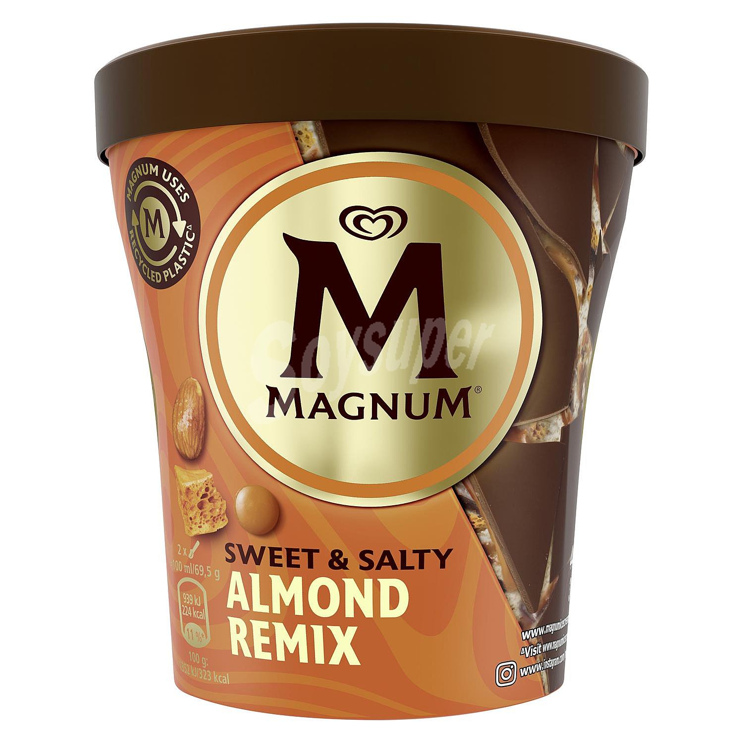 Helado Almond Remix Sweet & Salty Magnum sin gluten