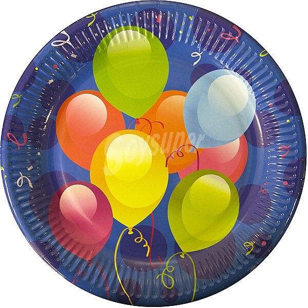 Platos Balloons 18 cm festa