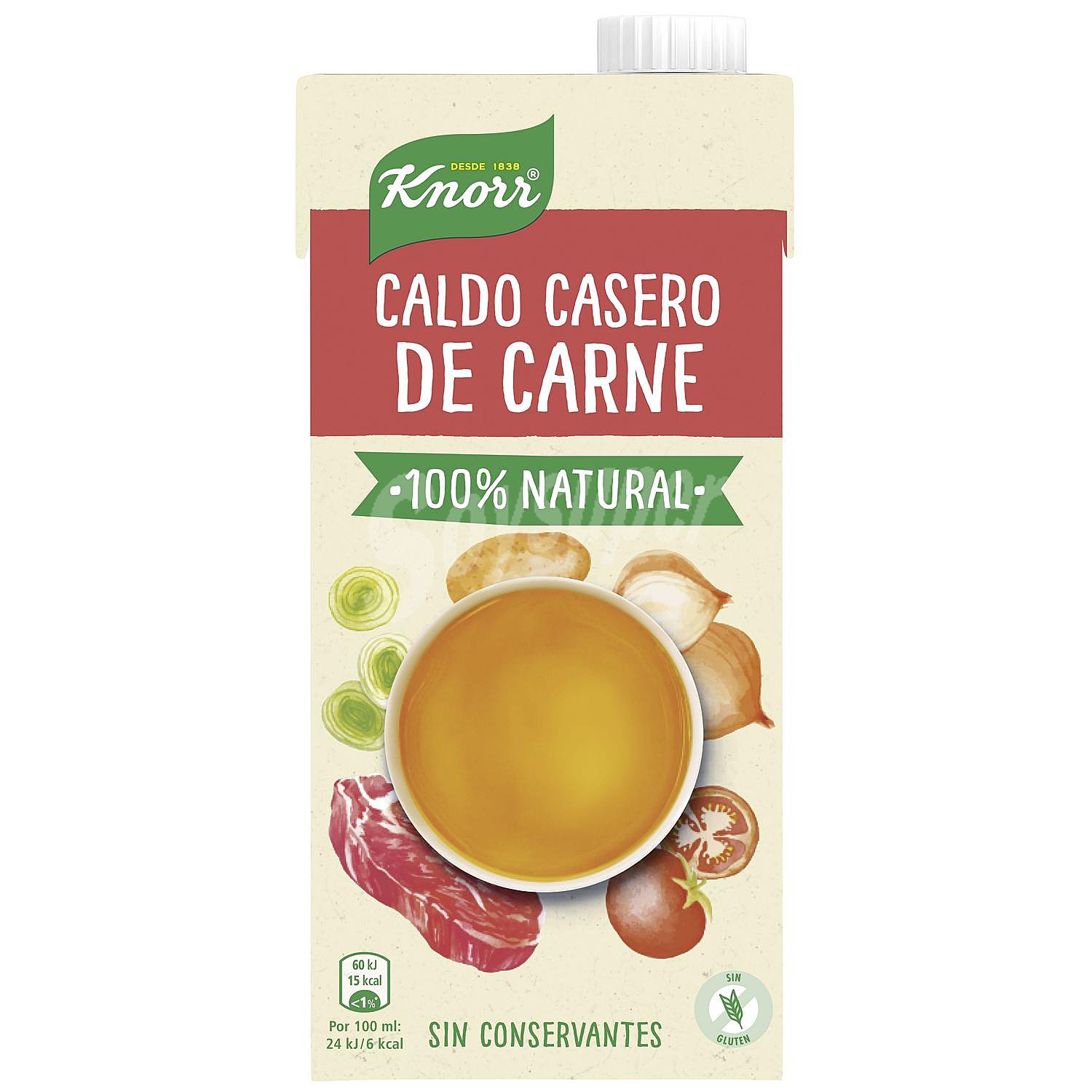 Caldo casero de carne Knorr sin gluten y sin lactosa