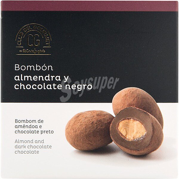 Bombón de almendra y chocolate negro