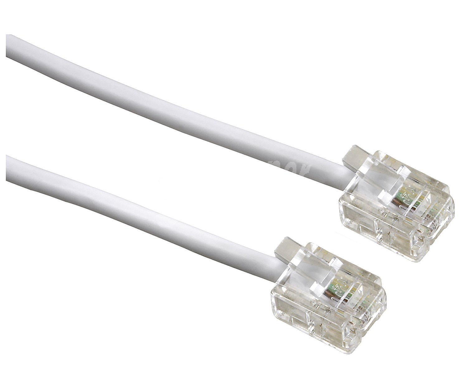 Cable de teléfono RJ11 gris,(6P4C) longitud 10m