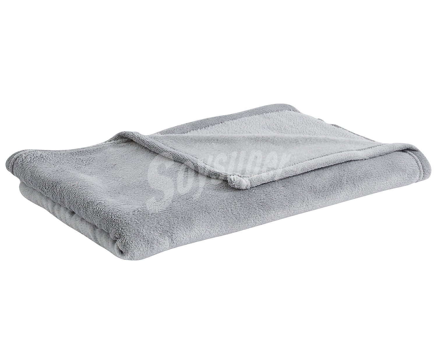 Plaid coralina Fleece color gris, 150x125cm. actuel.