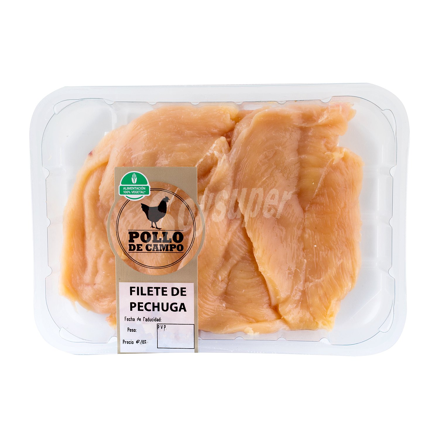 Pollo certificado pechuga filetes fresco