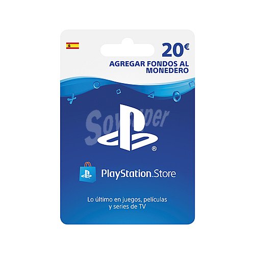 Tarjeta de 20 euros para desacargar contenido en playstation Store sony