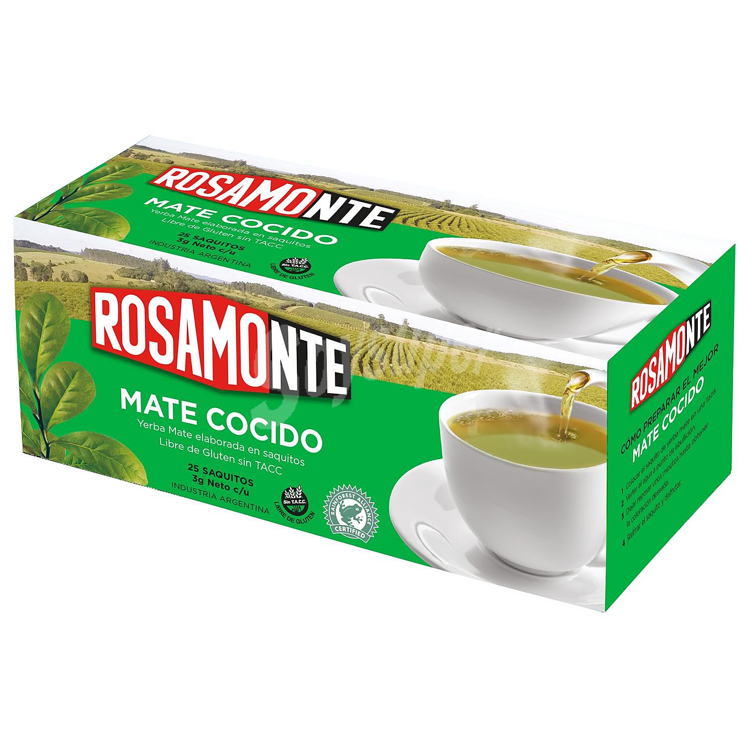 Yerba mate en bolsitas Rosamonte