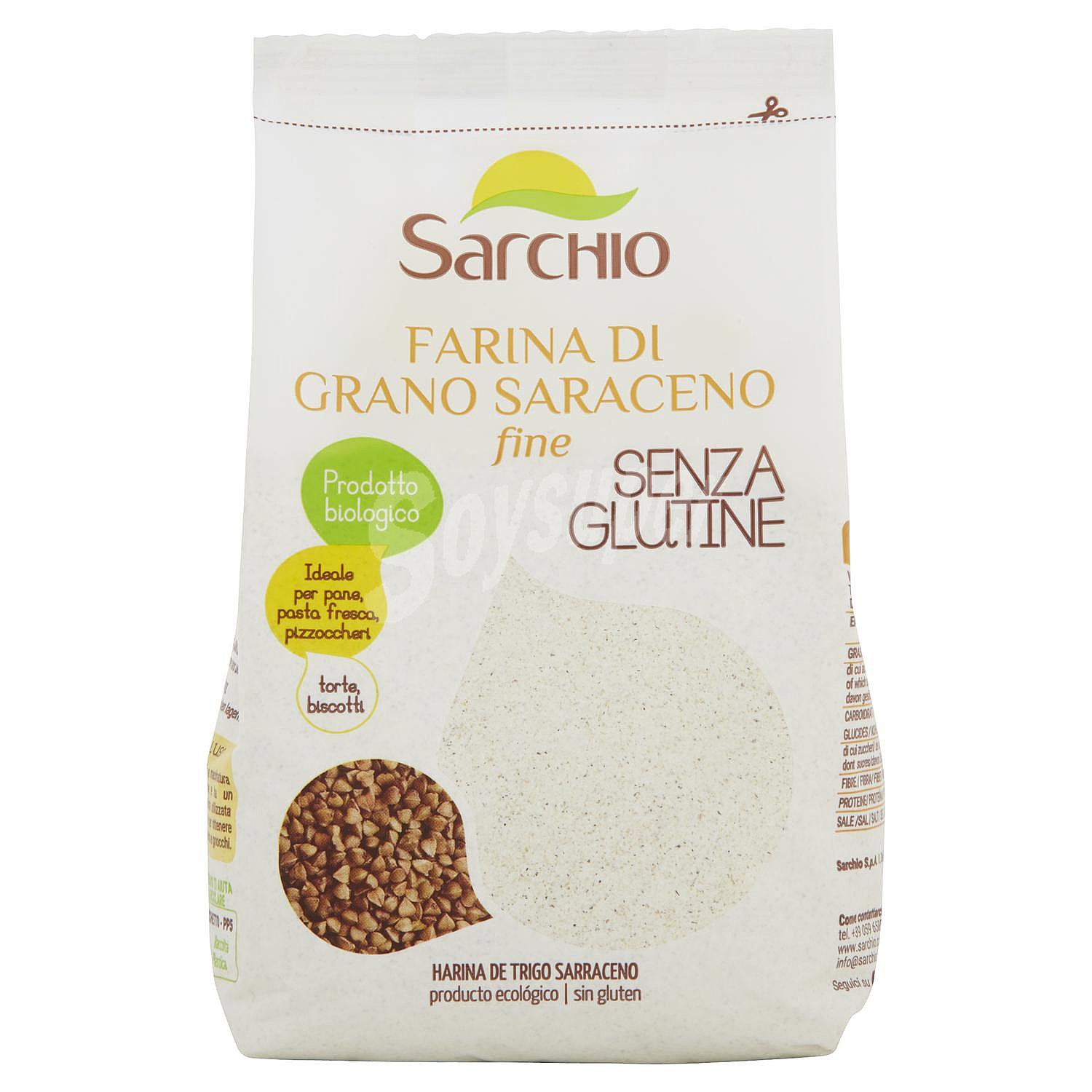 Harina de trigo sarraceno fina ecológica Sarchio sin gluten