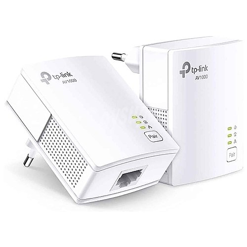 Kit de inicio adaptadores Powerline tp-link TL-PA7017 kit, AV1000, puerto Gigabit