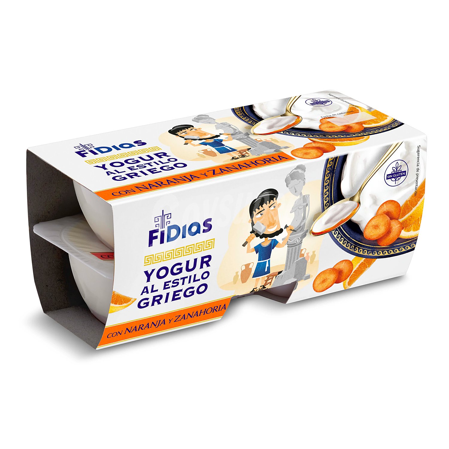 Yogur griego con naranja y zanahoria Fidias