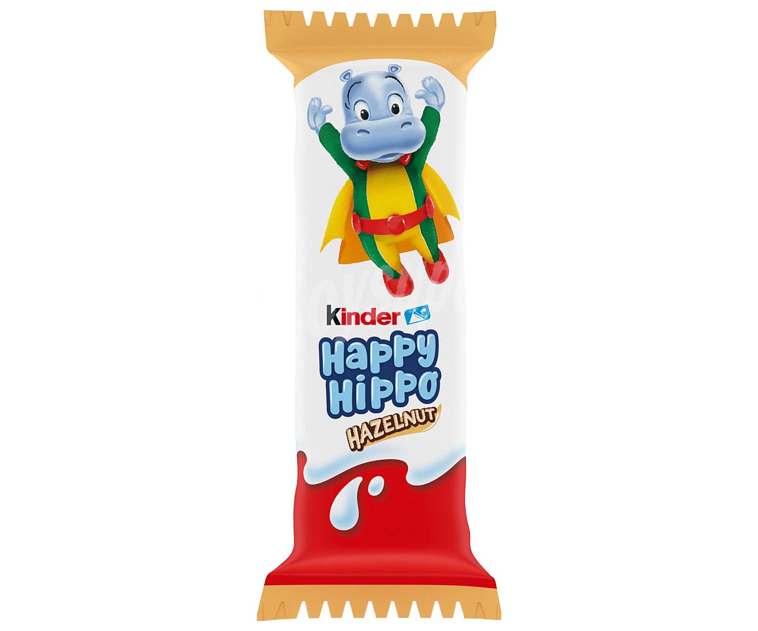 Kinder Barrita de barquillo rellena de leche y avellana kinder happy hippo