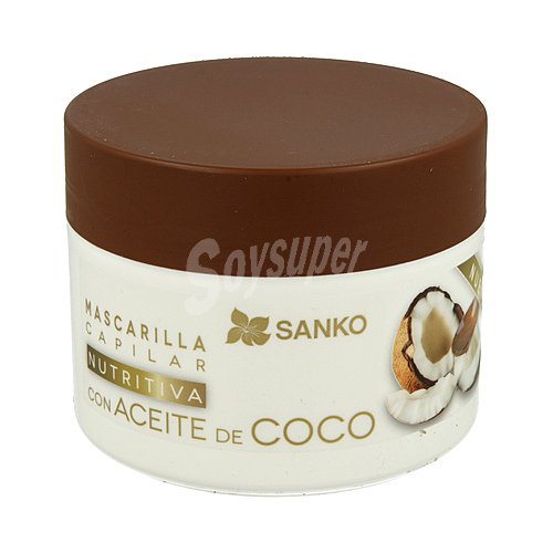 Sanko Mascarilla capilar con aceite de coco, para cabellos secos y castigados sanko