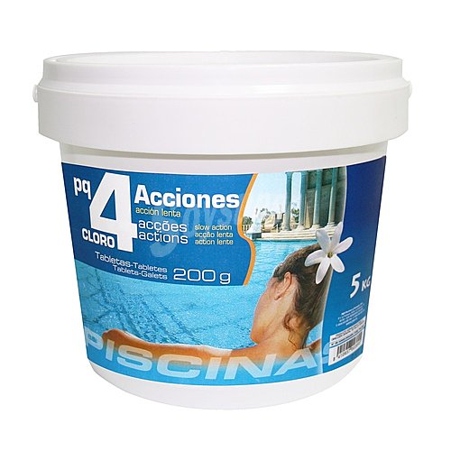 Tratamiento 4 funciones (desinfectante, algicída, floculante y antical) tabletas de PQS 5kg