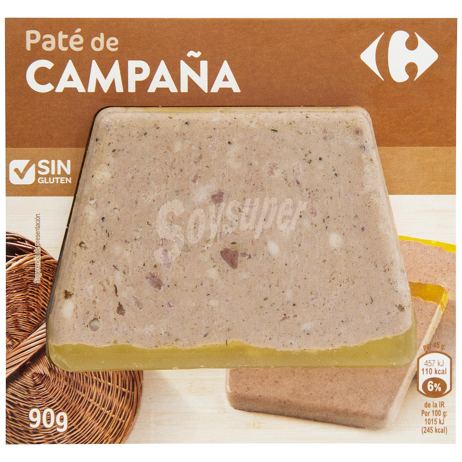 Paté de campaña sin gluten