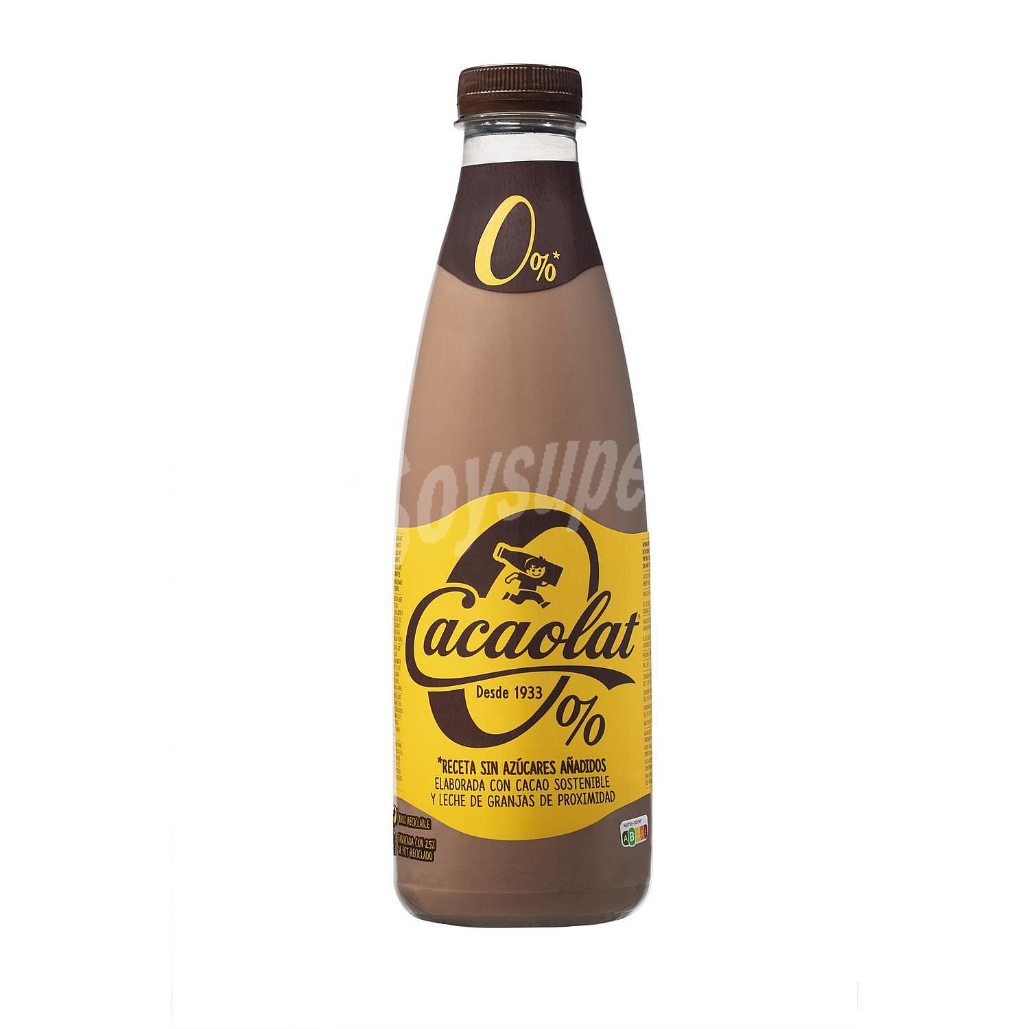 Batido de cacao sin azúcar añadido sin gluten