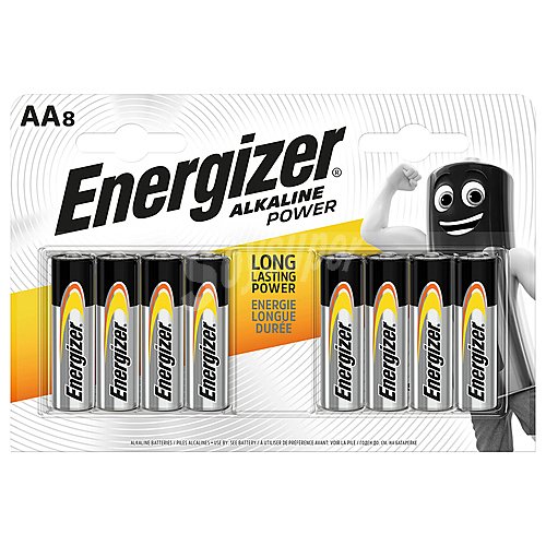 Pilas alcalinas AA, LR06, 1,5V, energizer Power