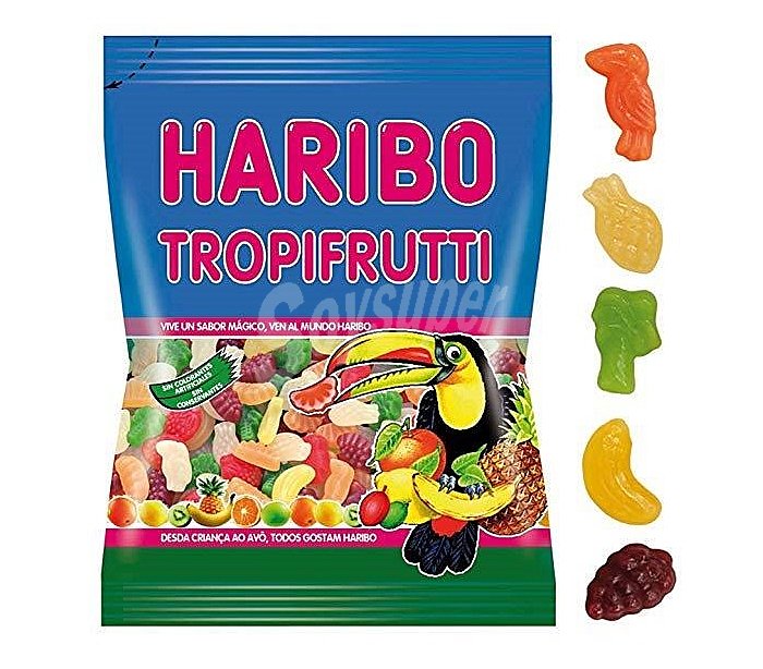 Haribo Caramelos de goma con forma de frutas haribo tropifrutti