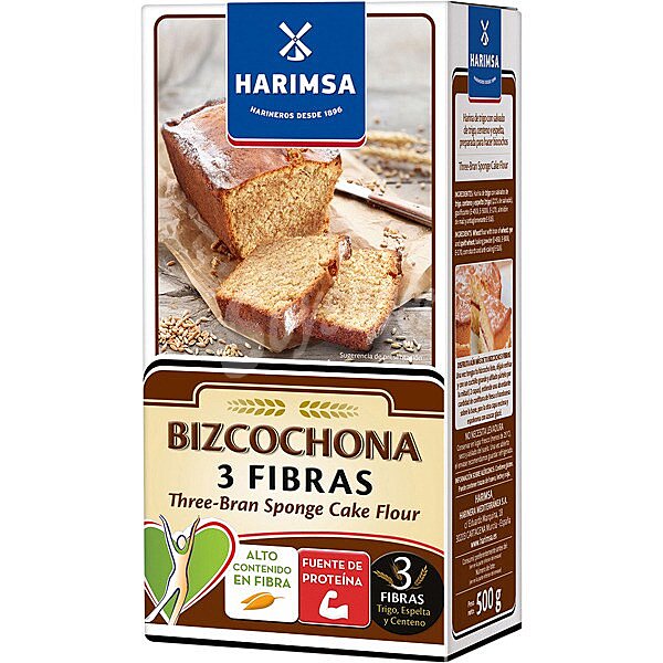 Harina preparada para hacer bizcochos