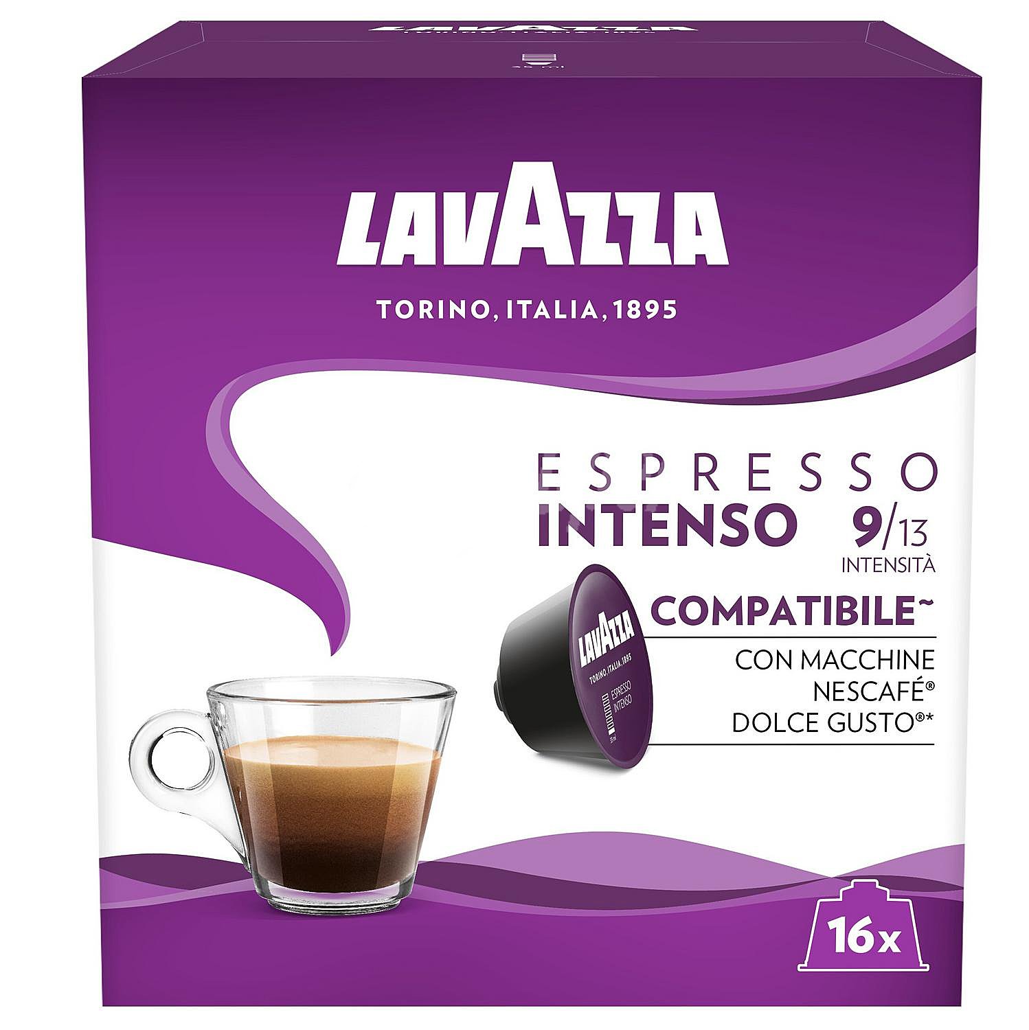 Café espresso intenso en cápsulas Lavazza compatible con Nescafé Dolce Gusto