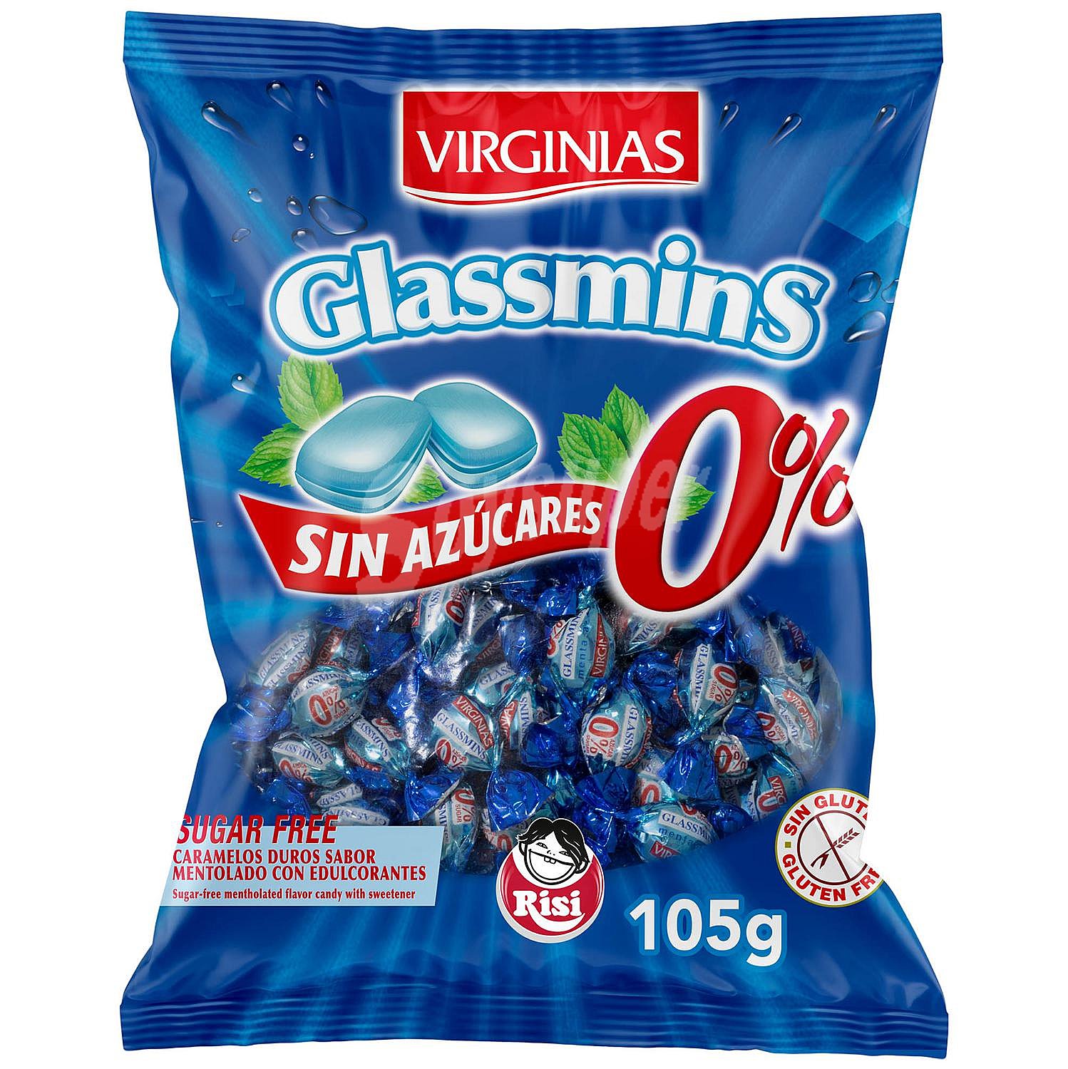 Caramelos sin azúcar Glassmins Virginias sin gluten